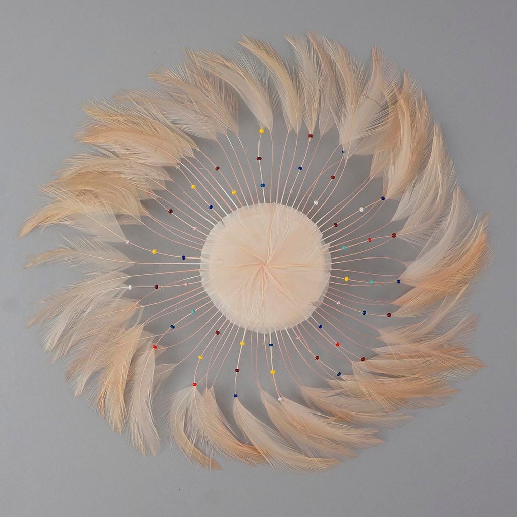 Feather Hackle Plates Solid Colors - Champagne
