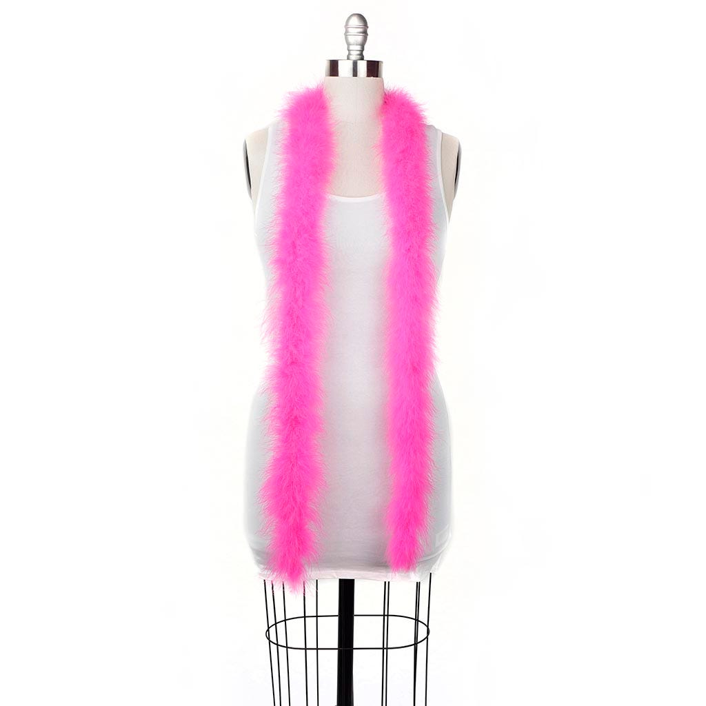 Full Marabou Feather Boa - Pink Orient