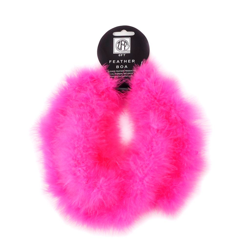 Thin Marabou Feather Boa - Pink Orient
