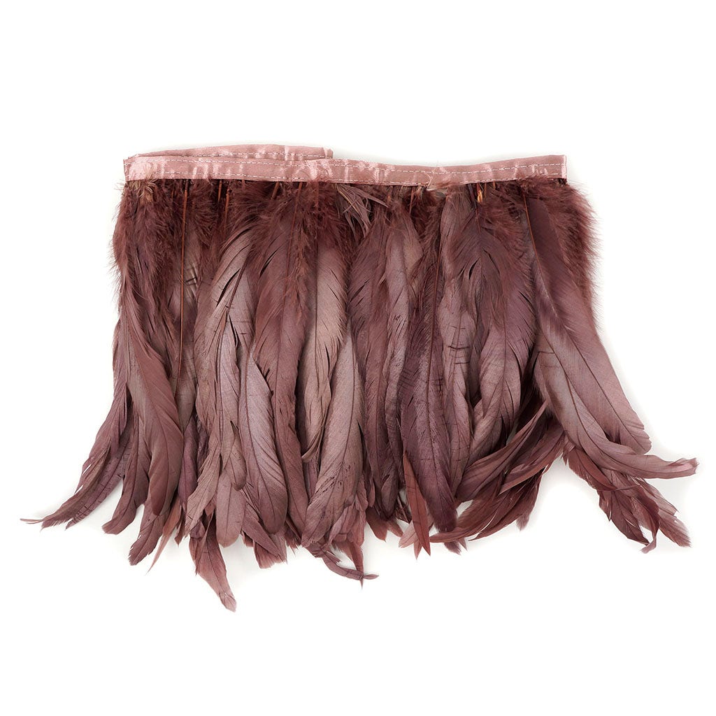 Bronze Iridescent Coque Fringe - 8 -10" - Metallic Mauve