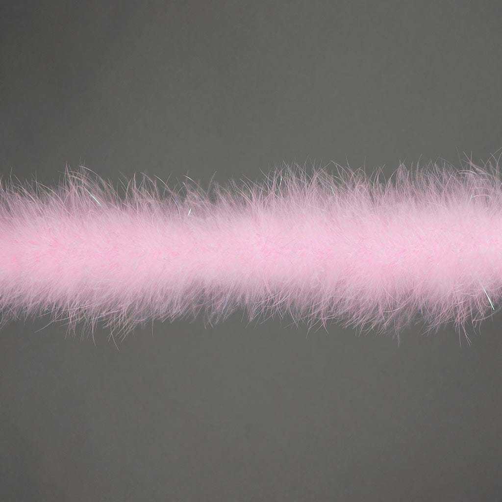 Marabou Boa with Lurex - Mediumweight - Candy Pink/Opal Lurex