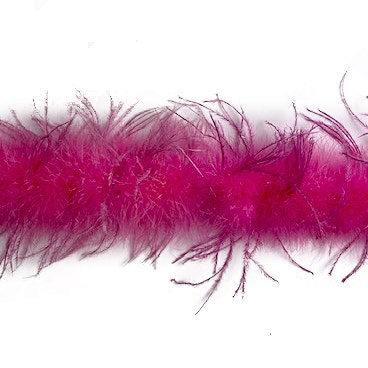 Marabou and Ostrich Feather Boa - Pink Orient