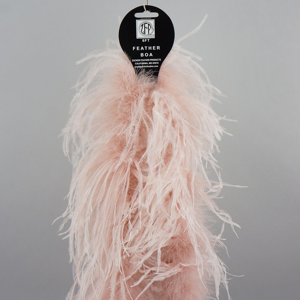 Champagne Light Pink 2 Ply Ostrich Feather Boa