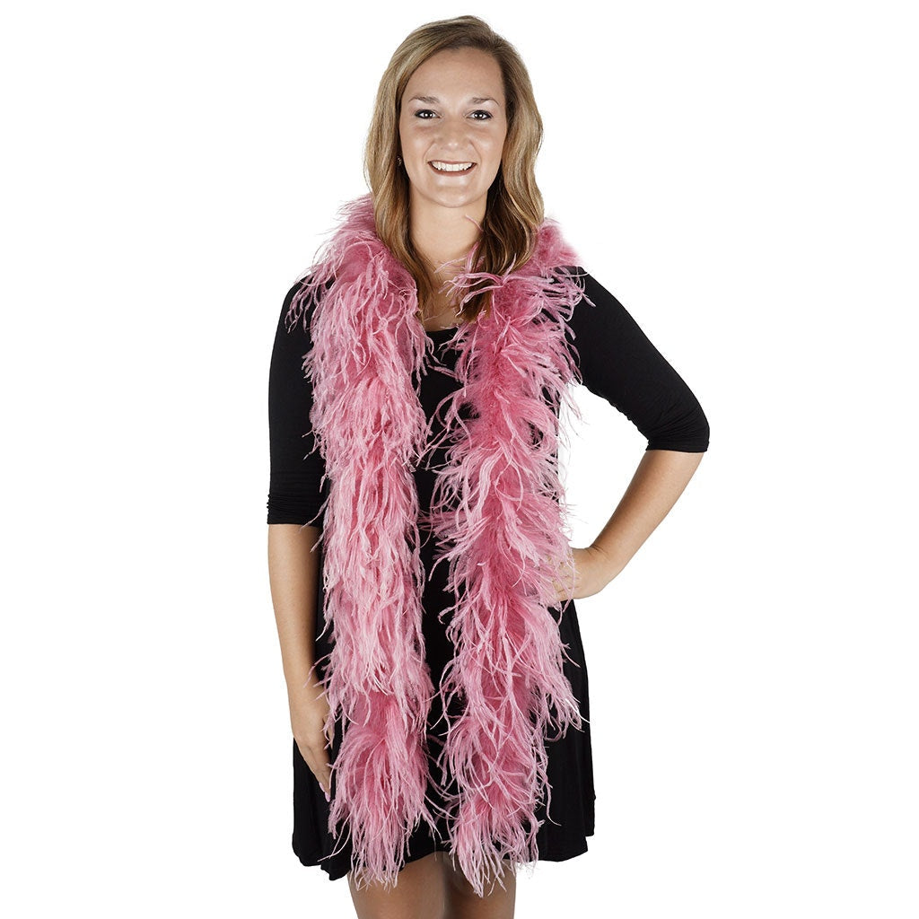 Dusty Rose Gold 2 Ply Ostrich Feather Boa