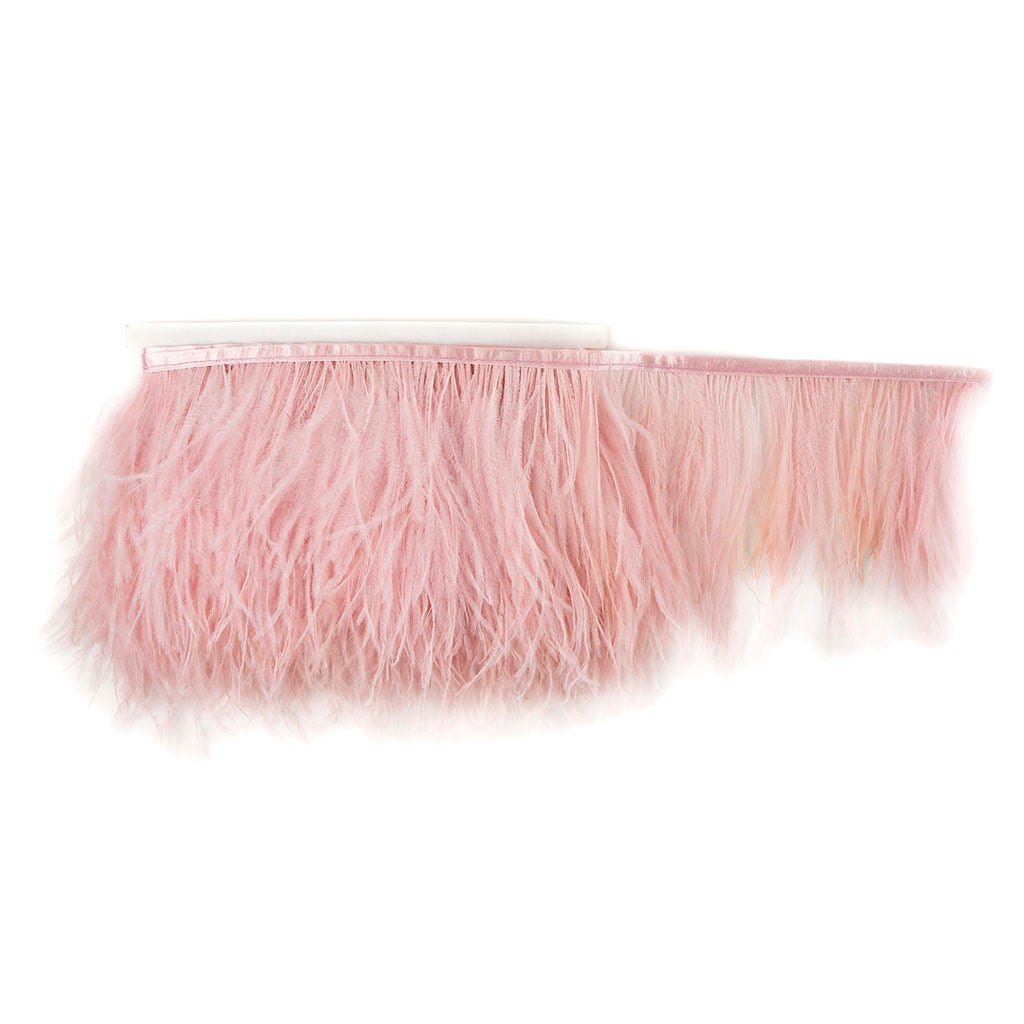 One-Ply Ostrich Feather Fringe - 5 Yards - Champagne