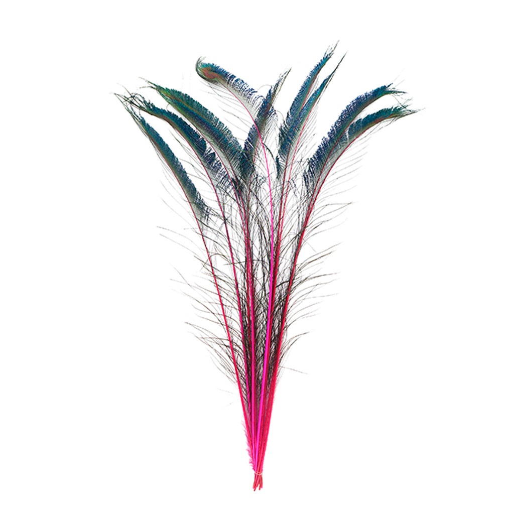 Peacock Swords Stem Dyed - Shocking Pink