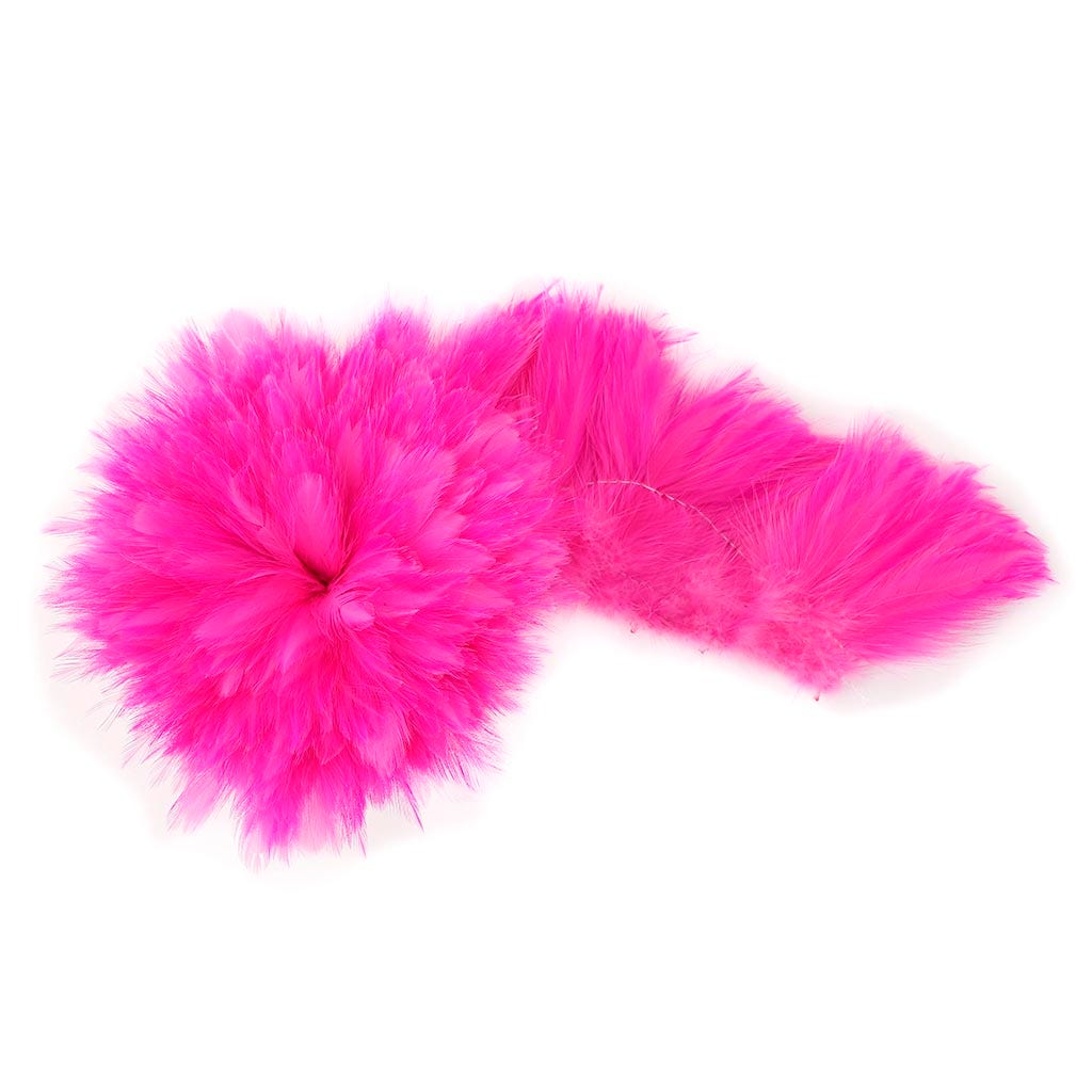 Rooster Hackle-White-Dyed - Pink Orient