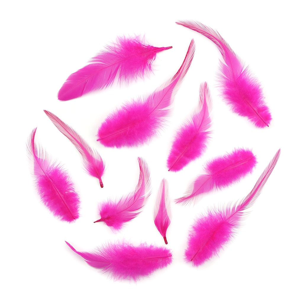 Rooster Saddles-White-Dyed - Shocking Pink