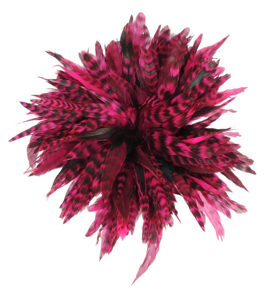 Rooster Schlappen-Grey Chinchilla Shocking Pink