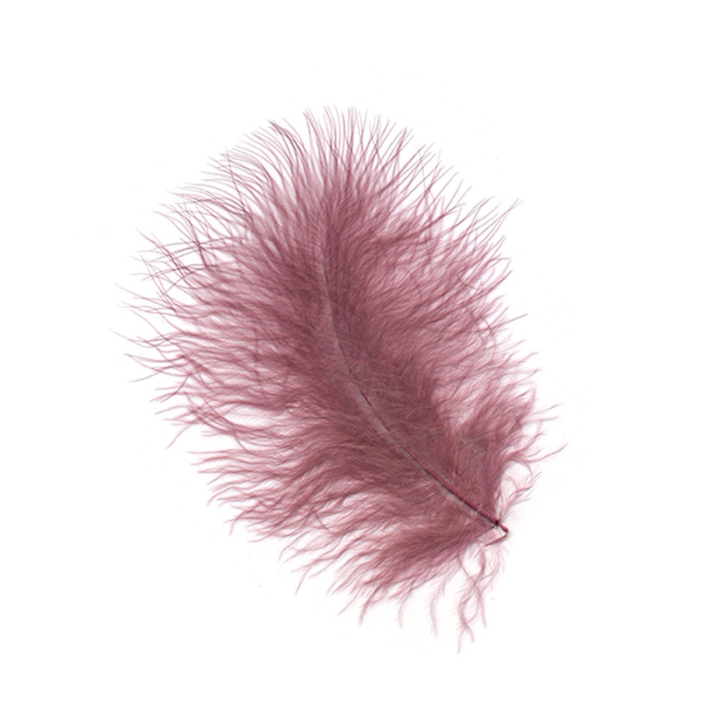 Loose Turkey Marabou Feathers 3-8" Dyed - Dusty Rose