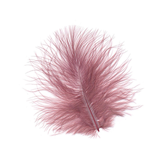 TURKEY MARABOU FEATHERS 1-4" - DUSTY ROSE