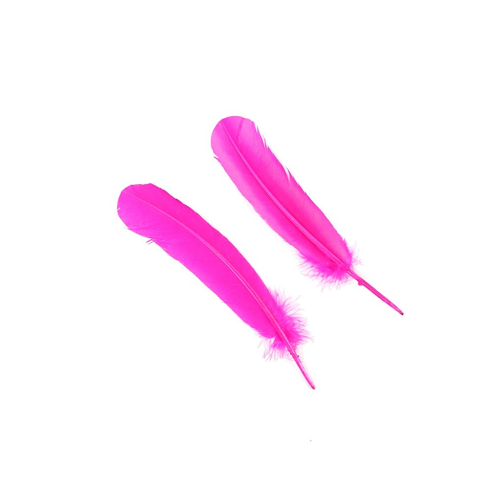 Turkey Quills by Pound - Left Wing - Shocking Pink