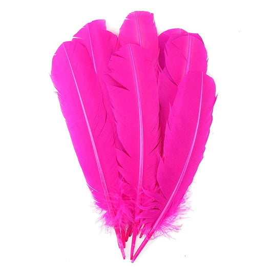 Turkey Quills by Pound - Left Wing - Shocking Pink