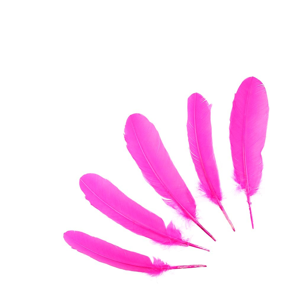 Turkey Quills by Pound - Right Wing - Shocking Pink