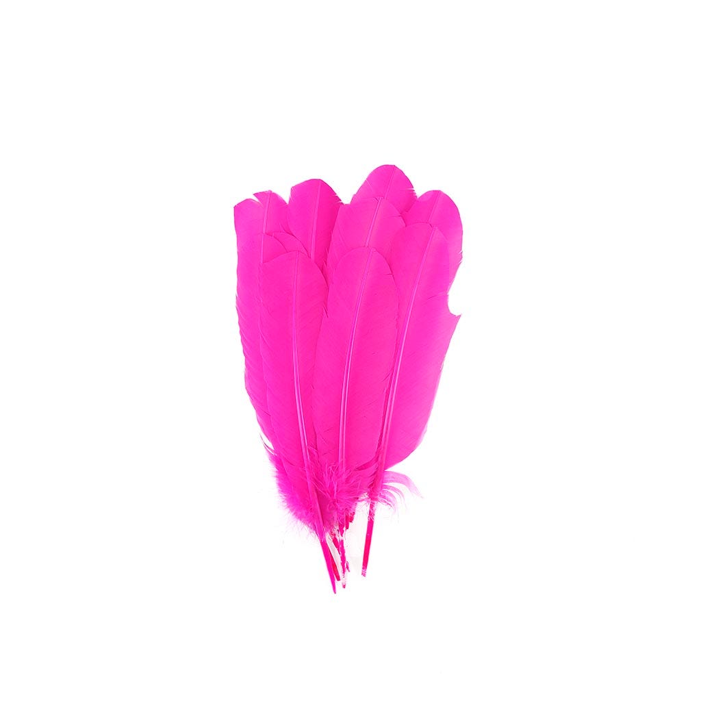 Turkey Quills by Pound - Right Wing - Shocking Pink