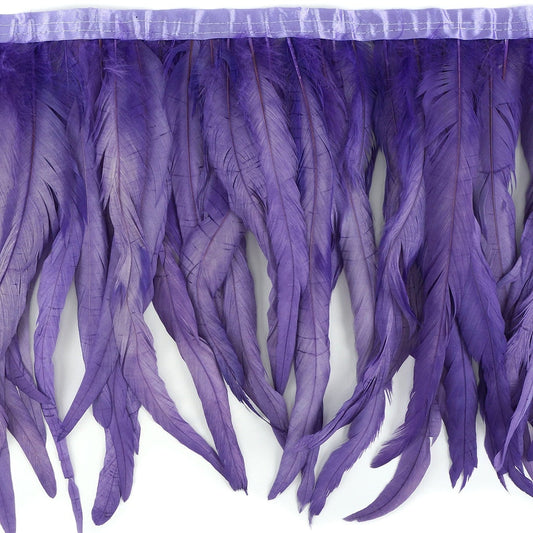 Bleach Dyed Coque Tail Fringe - 12-14" - Fl Lilac