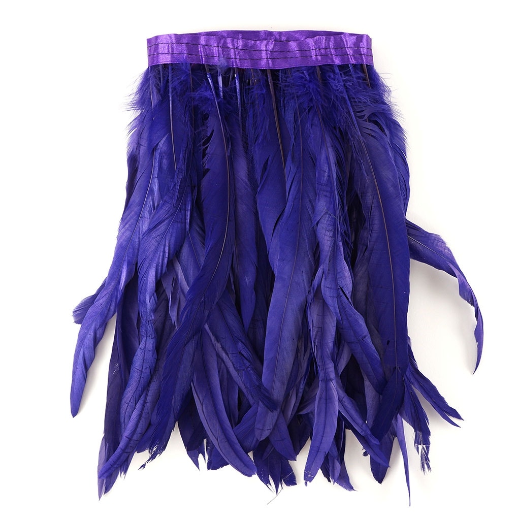 Bleach Dyed Coque Tail Fringe - 12-14" - Regal