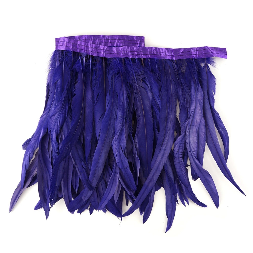 Bleach Dyed Coque Tail Fringe - 12-14" - Regal