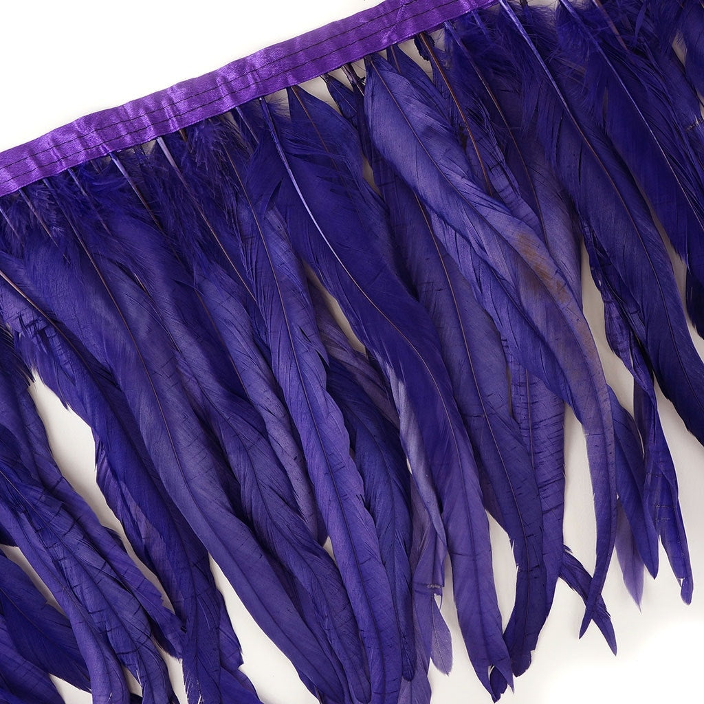 Bleach Dyed Coque Tail Fringe - 12-14" - Regal