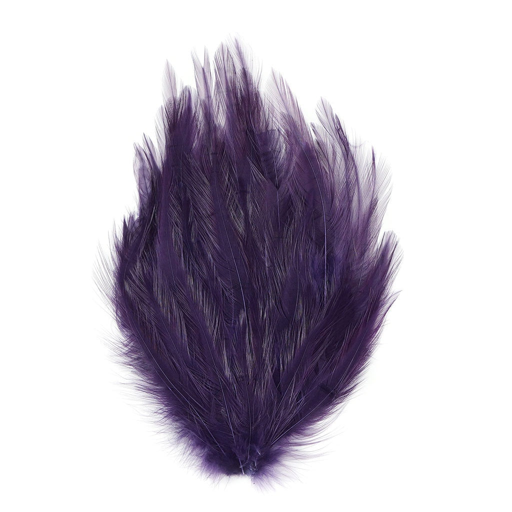 Feather Hackle Pads Dyed - Plum