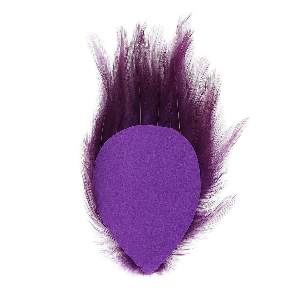 Feather Hackle Pads Dyed - Purple