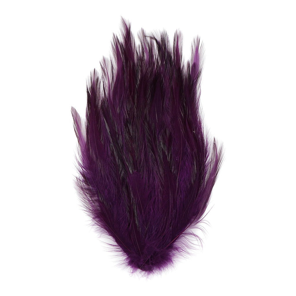 Feather Hackle Pads Dyed - Purple