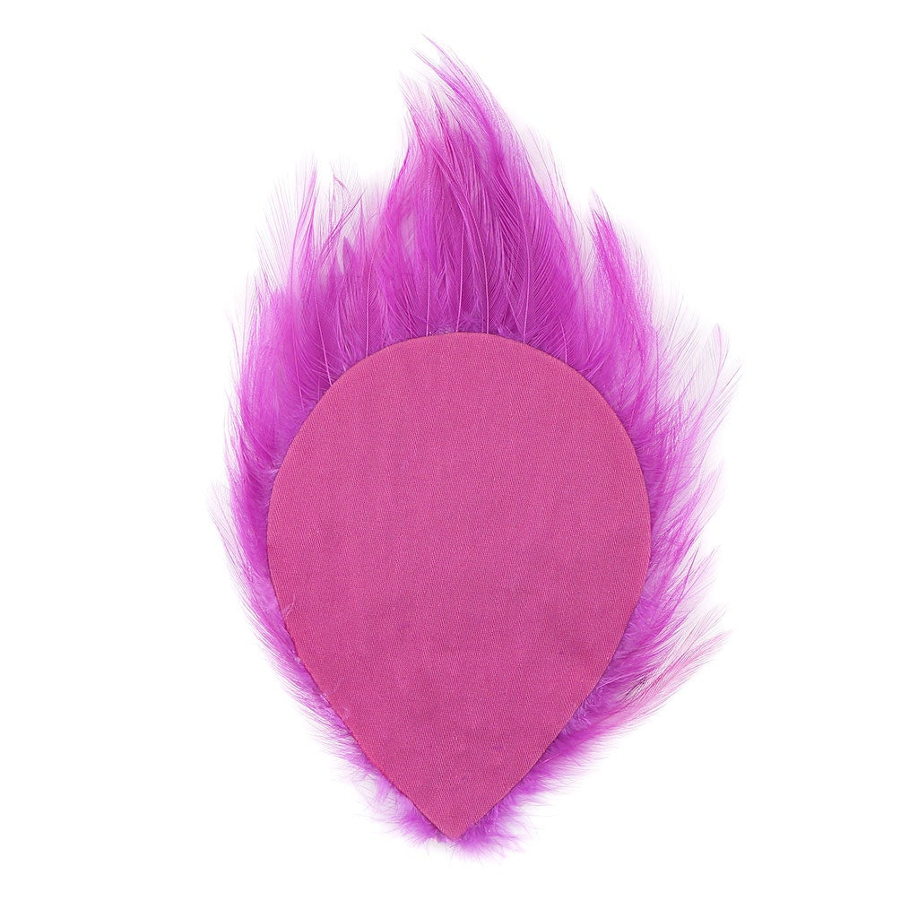 Feather Hackle Pads Dyed - Very Berry