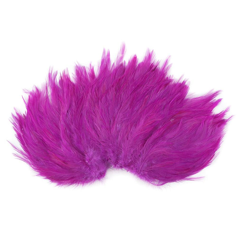 Feather Hackle Pads Dyed - Very Berry