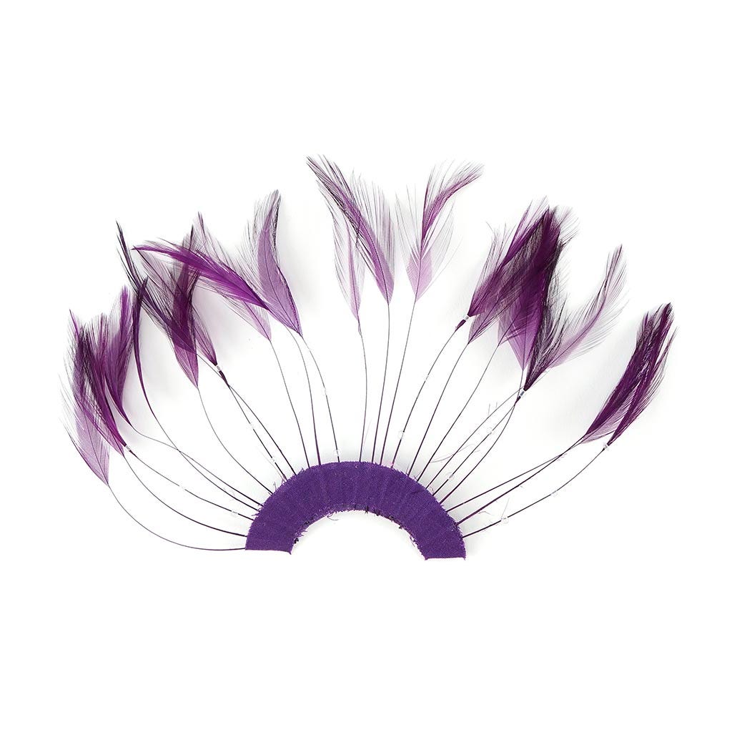 Feather Hackle Plates Solid Colors - Purple