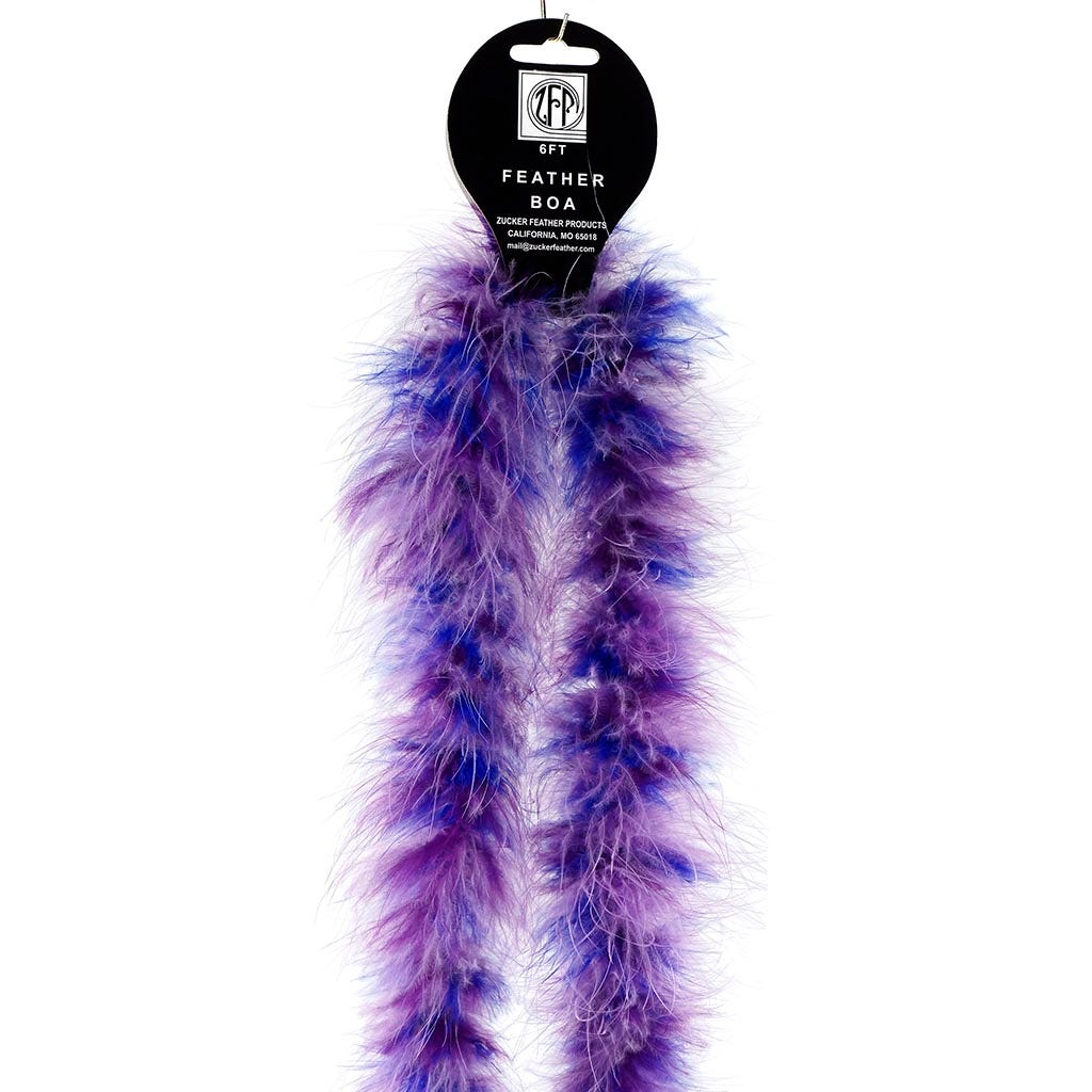 Marabou Feather Boa - Mediumweight - Purples Mix