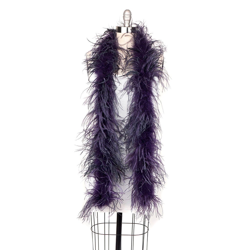 Plum Purple 2 Ply Ostrich Feather Boa