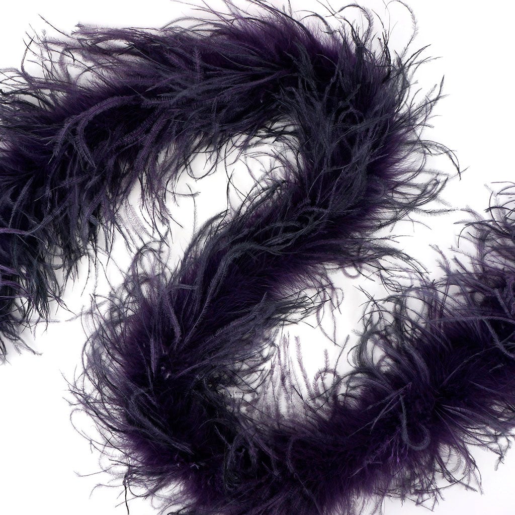 Plum Purple 2 Ply Ostrich Feather Boa