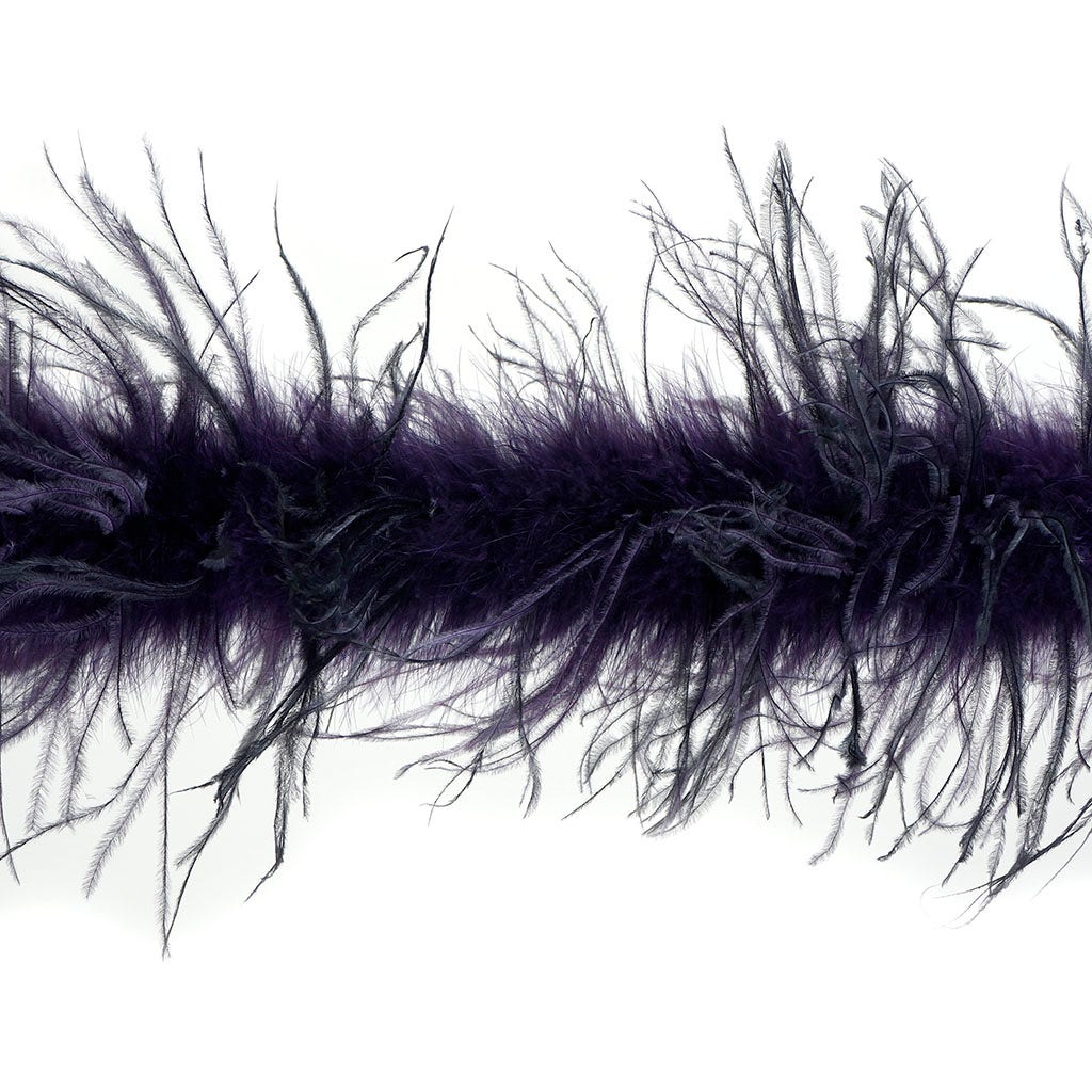 Plum Purple 2 Ply Ostrich Feather Boa