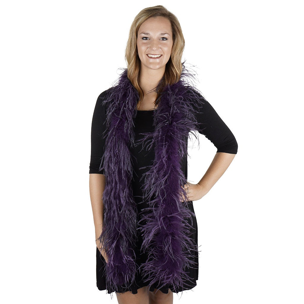 Plum Purple 2 Ply Ostrich Feather Boa