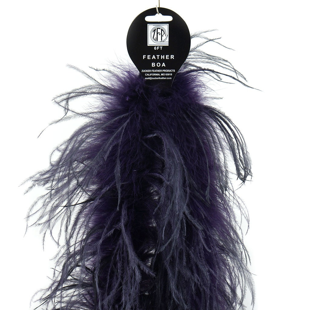 Plum Purple 2 Ply Ostrich Feather Boa