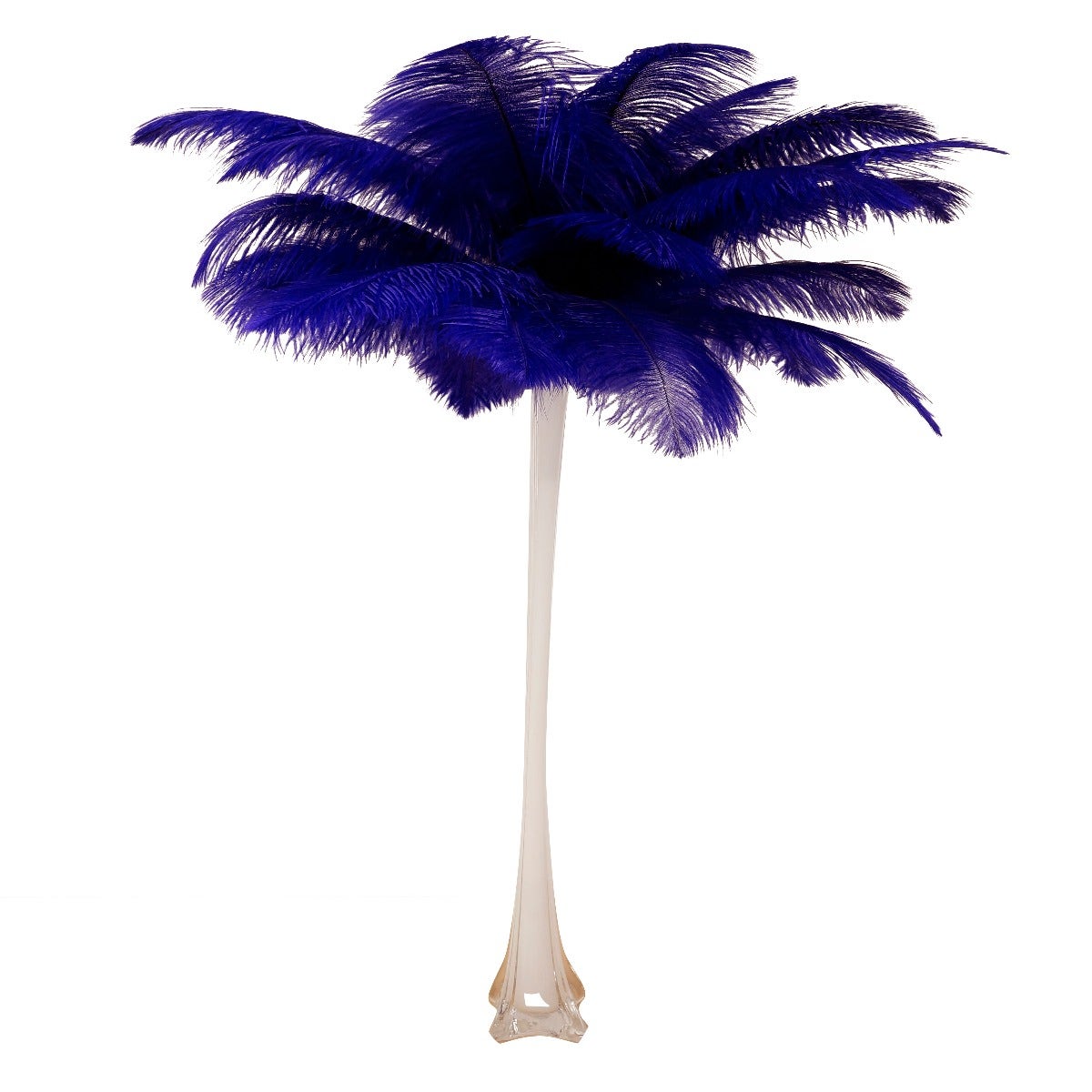 Ostrich Eiffel Tower Centerpiece Regal w/White Vase | Feather