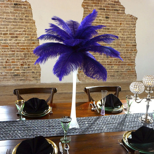Feather Plume Palm Tree wholesale Mix/Sorted Color Ostrich Feather  Centerpieces 6 Sets with vases for wedding and events Madi Gras discount  cheap
