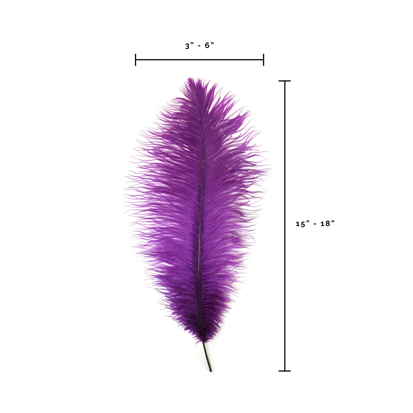 Ostrich Feathers-Narrow Drabs - Purple
