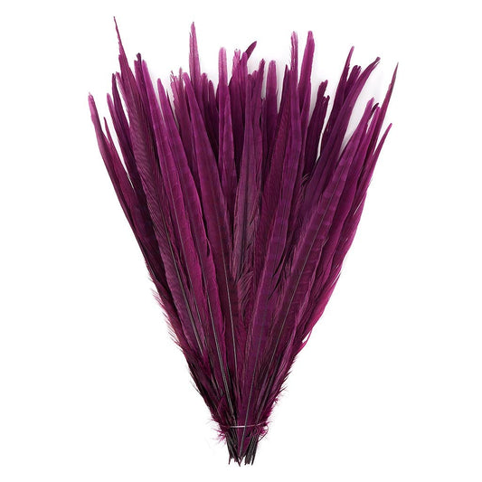 Assorted Pheasant Tails Dyed - Purple