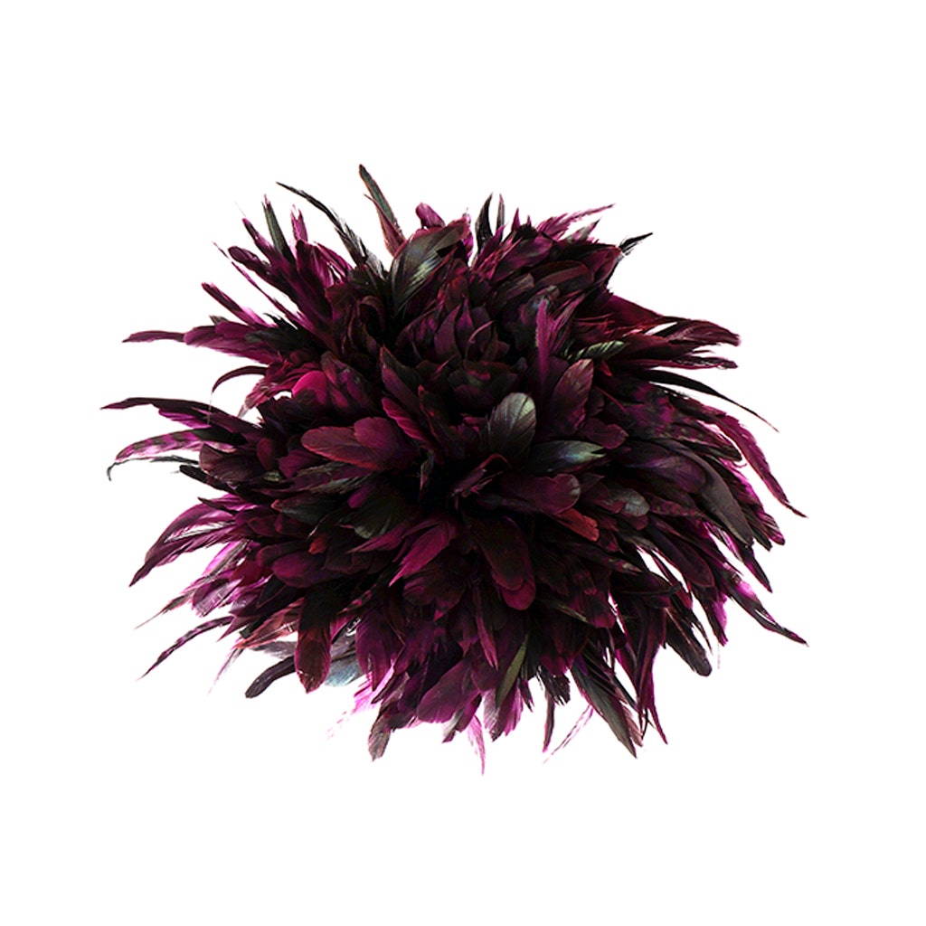 Rooster Coque Tails-Chinchilla - Purple - 7-10" - 1/4 lb (1.25 yard)