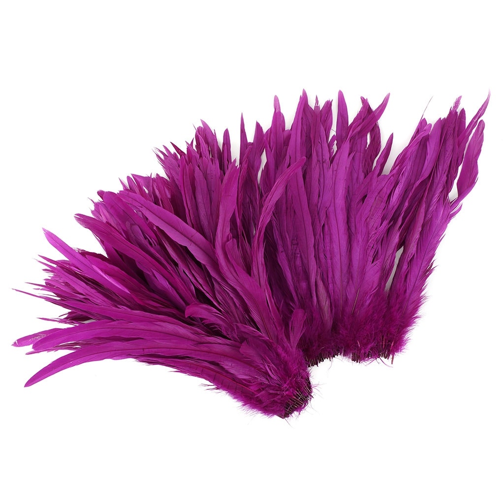 Rooster Coque Tails-Bleach-Dyed - Very Berry