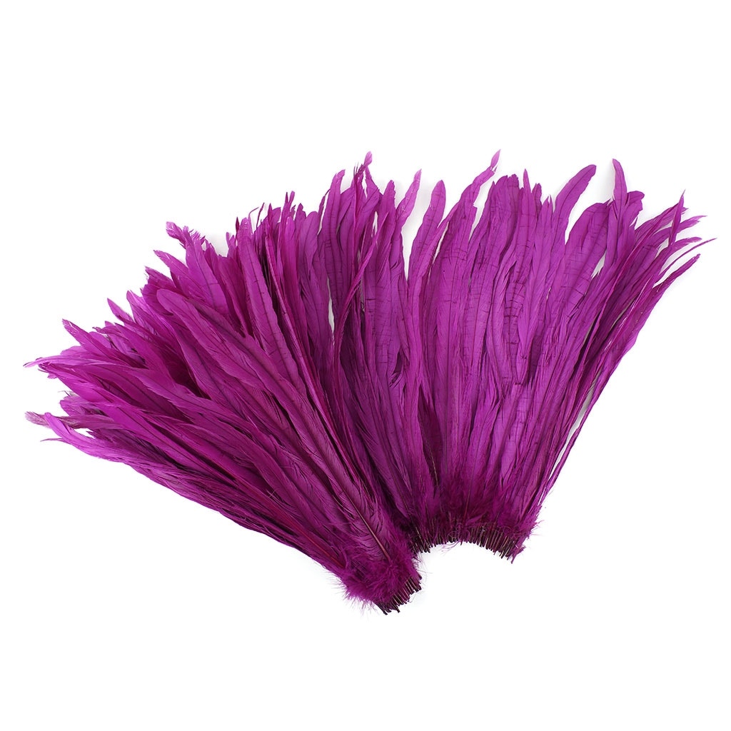 Rooster Coque Tails-Bleach-Dyed - Very Berry