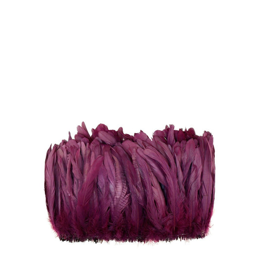ROOSTER COQUE TAILS FEATHERS BLEACH DYED 7-10” - 1/2 Yard ( 18" ) - Purple
