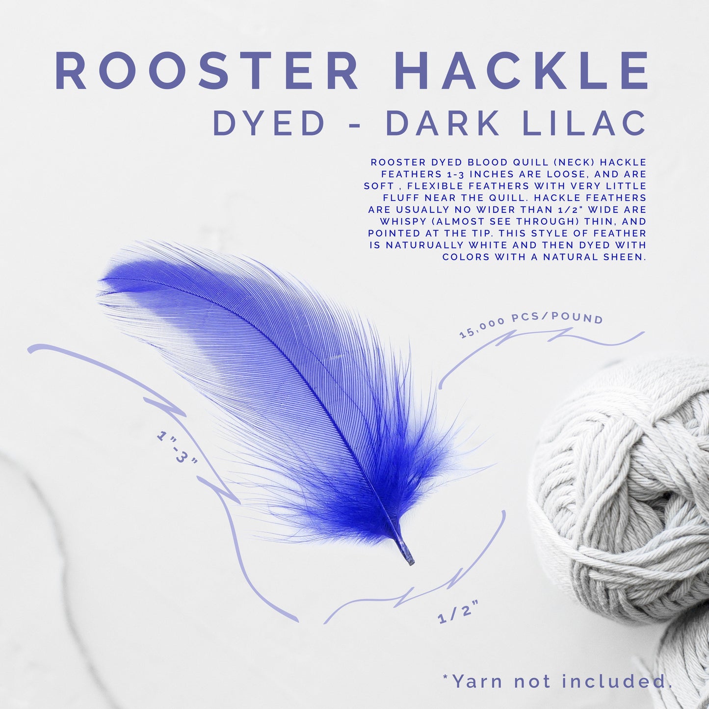 Rooster Hackle-Dyed - Dark Lilac