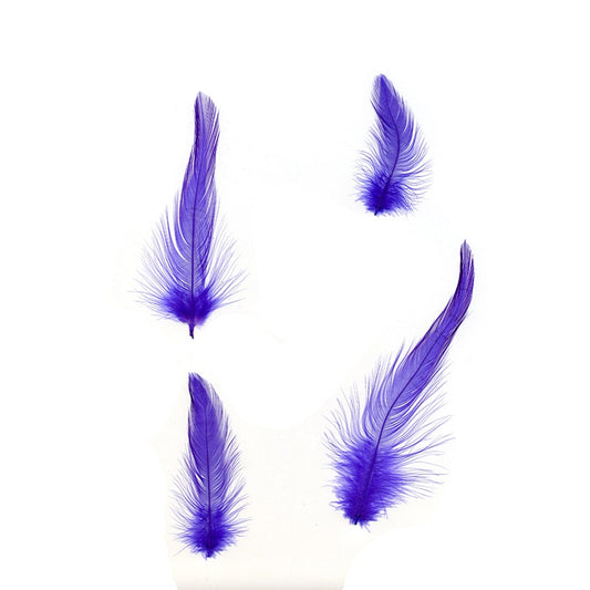 Rooster Hackle-White-Dyed - Dark Lilac