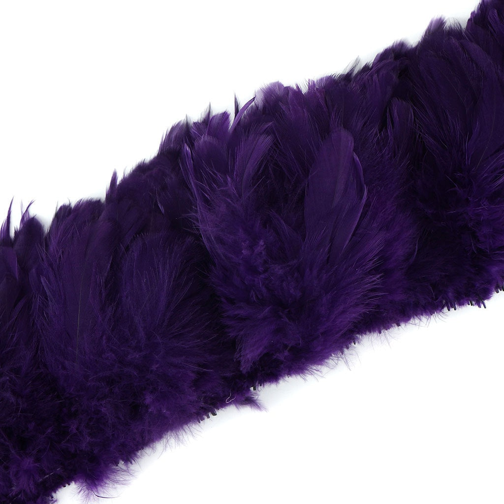 Rooster Schlappen-White-Dyed 1YD - Purple