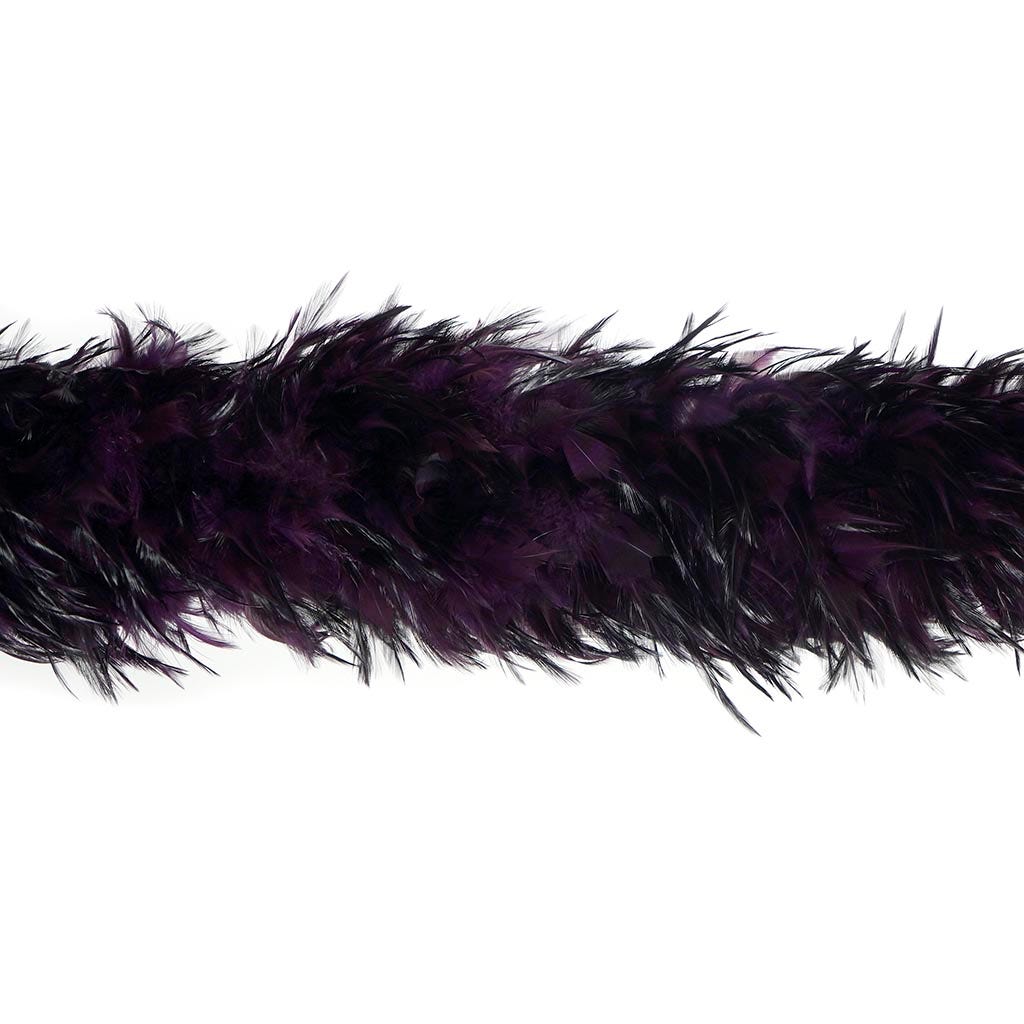 Red Chinchilla Saddle Rooster Feather Boa 5-6" - Purple