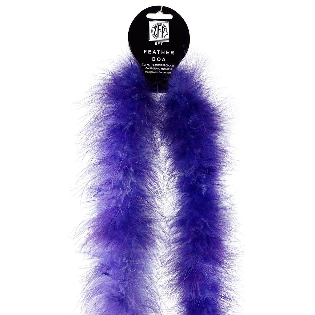 Marabou Feather Boa - Mediumweight - Tipped - Violet/Regal