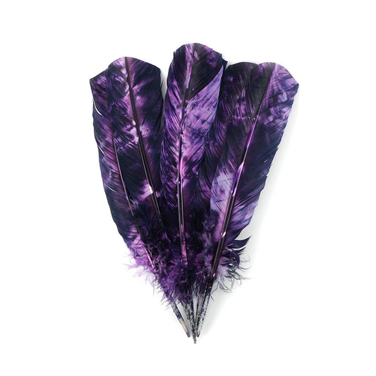 Turkey Quill - Tie Dye - Orchid and Plum