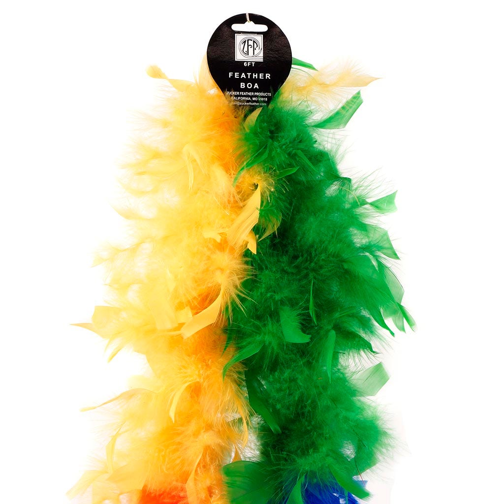 Chandelle Feather Boa - Lightweight - Rainbow Sectional